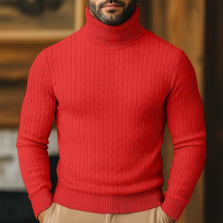 Rupert | Cable Knit Turtleneck Sweater