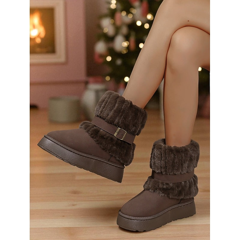 Cecily | Cozy Fur-Trimmed Snow Boots