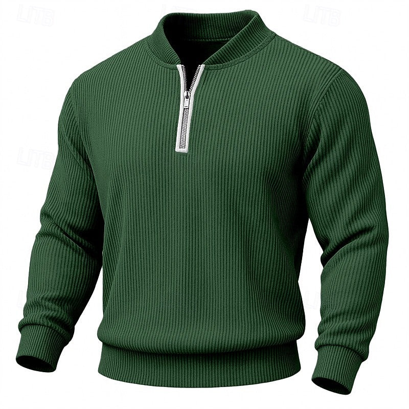 Bryson | Ribbed Quarter-Zip Pullover