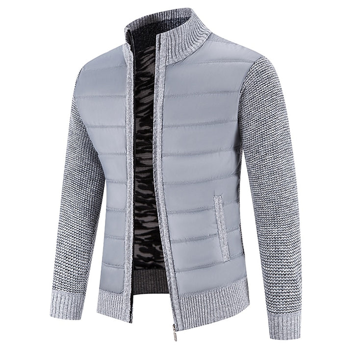 Chester | Zip-Front Stand Collar Cardigan