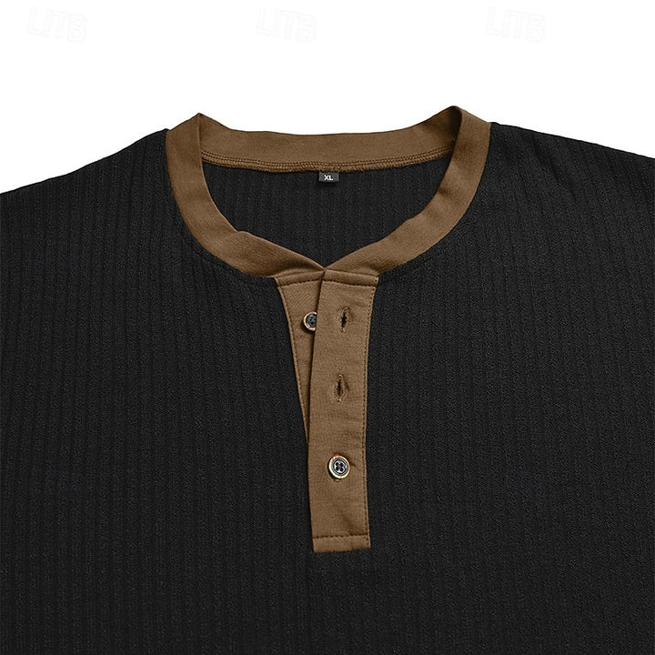 Jared | Ribbed Henley Shirt