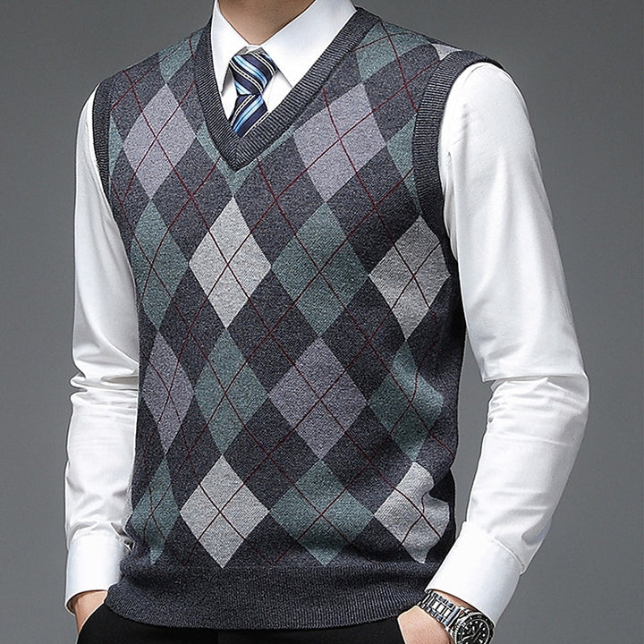 Bernard | Argyle V-Neck Sweater Vest