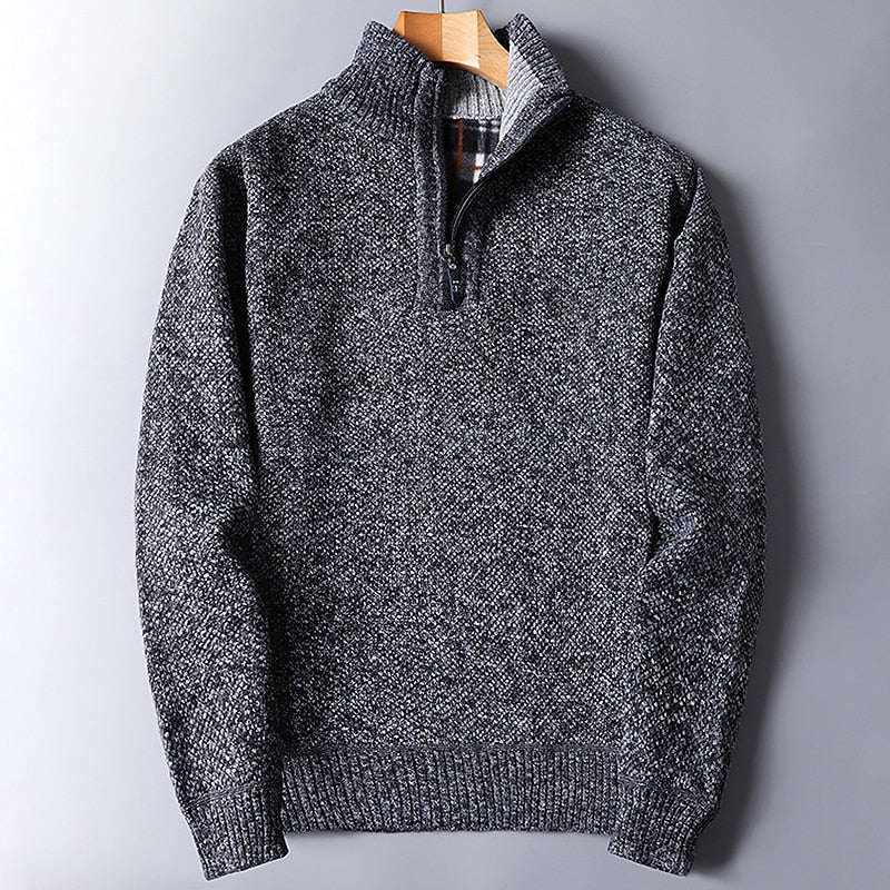 Nigel | Quarter-Zip Stand Collar Sweater