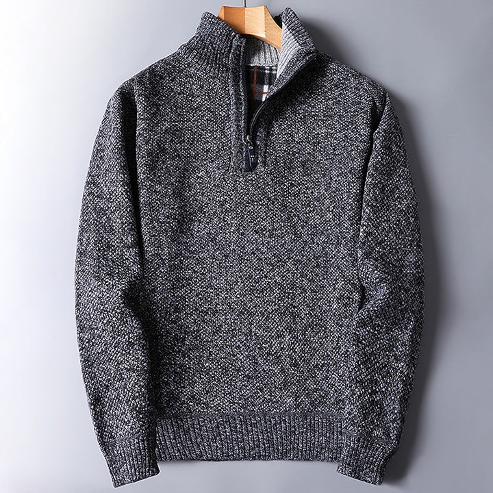 Nigel | Quarter-Zip Stand Collar Sweater