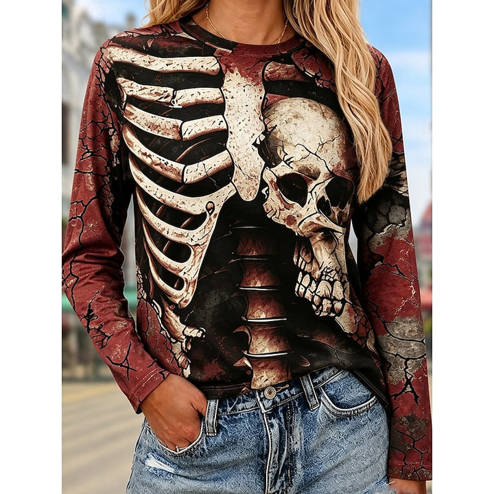 Bianca | Halloween Skeleton Long Sleeve Top