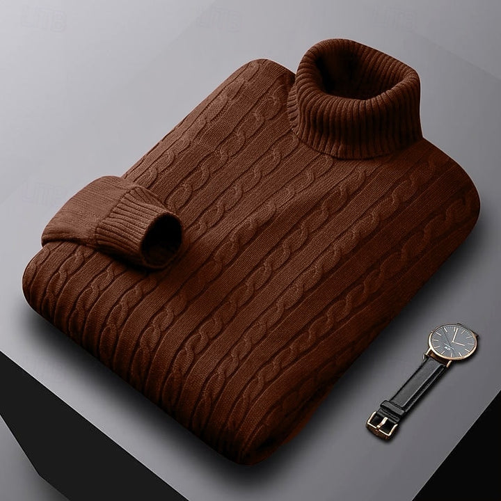 Rhys | Cable Knit Turtleneck Sweater