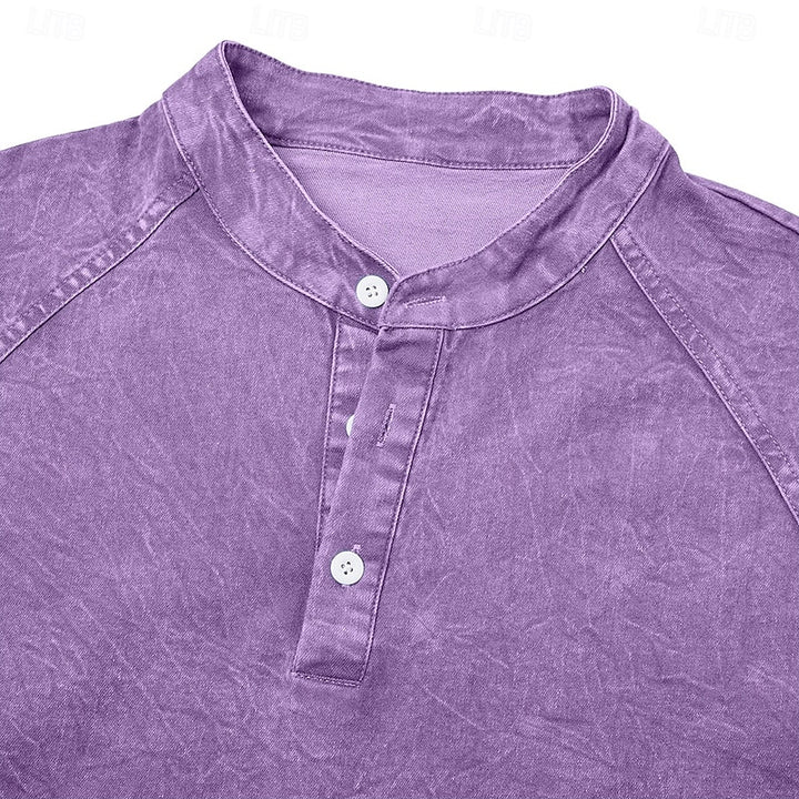 Colby | Vintage Washed Henley Shirt