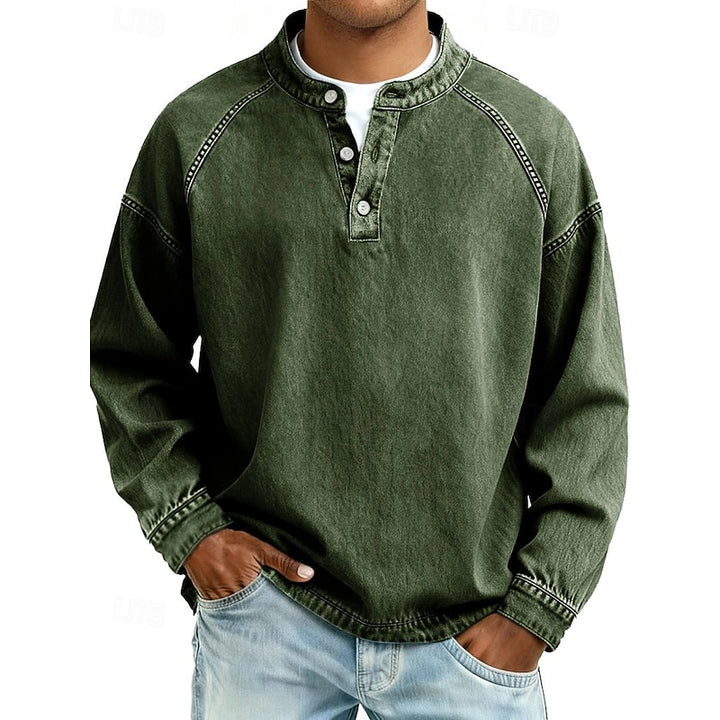 Colby | Vintage Washed Henley Shirt