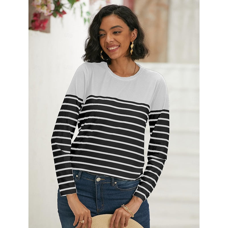 Constance | Striped Long Sleeve Top