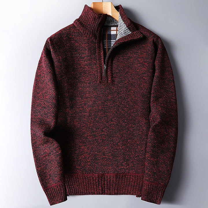 Nigel | Quarter-Zip Stand Collar Sweater