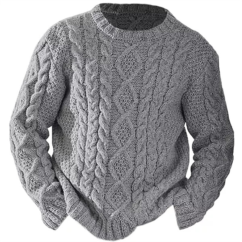 Ellis | Cable Knit Crew Neck Sweater