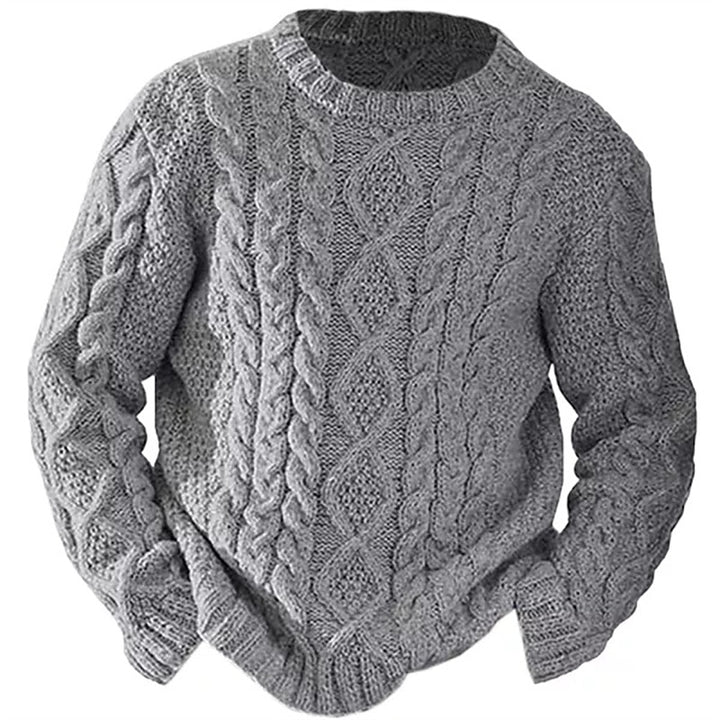 Ellis | Cable Knit Crew Neck Sweater