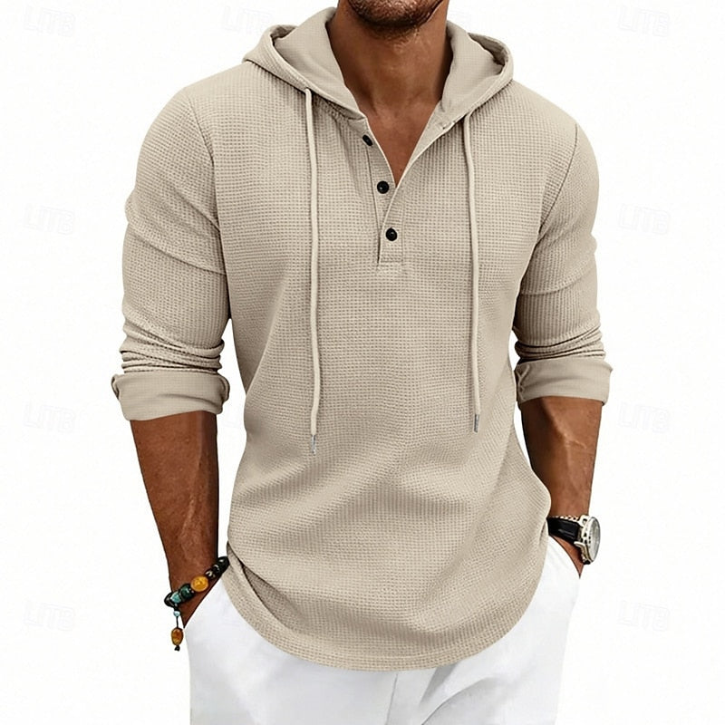 Merrick | Relaxed Hooded Henley Shirt
