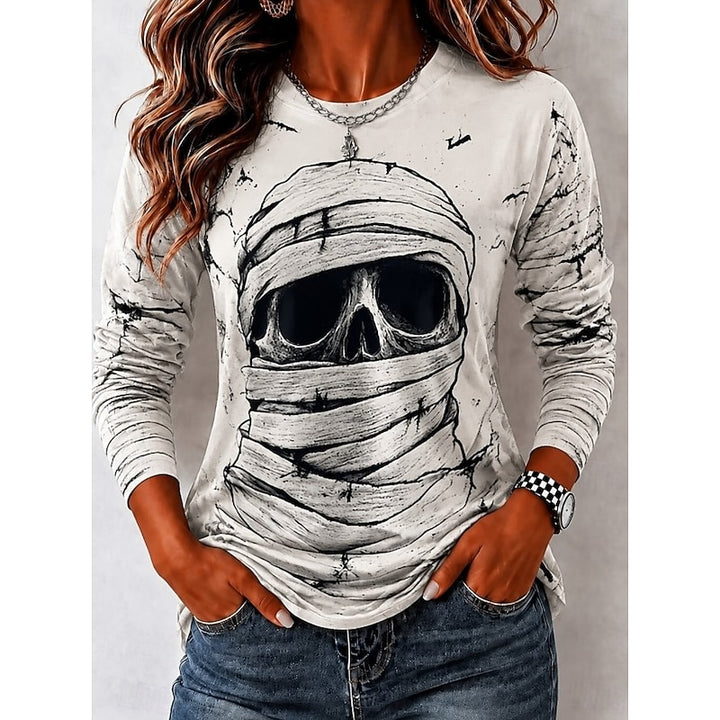 Selene | Halloween Skull Long Sleeve Top