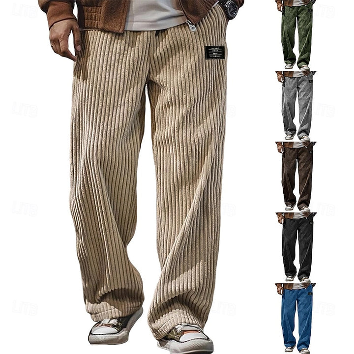 Bryson | Relaxed Ribbed Wide-Leg Pants