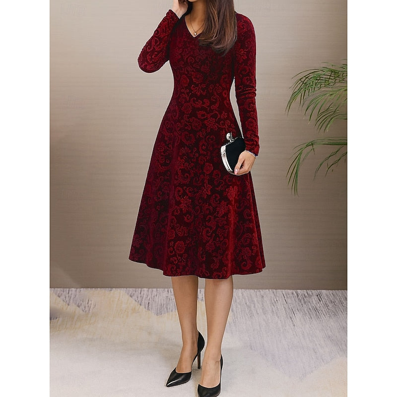 Arabella | Floral A-Line Midi Dress