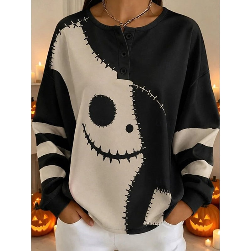 Noreen | Halloween Graphic Crew-Neck Sweatshirt