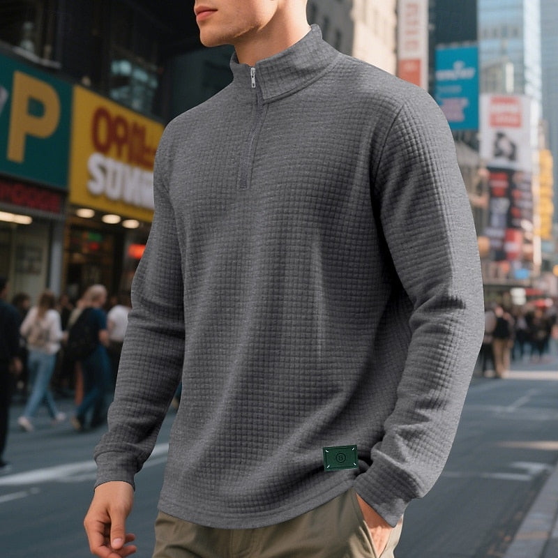Carson | Quarter-Zip Textured Sweatshirt