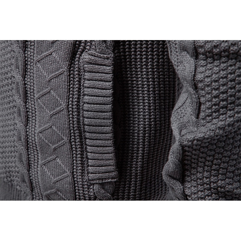 Gerard | Textured Zip-Up Cardigan