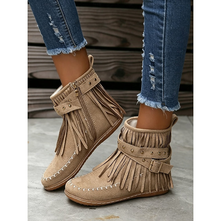 Susannah | Fringe Moccasin Ankle Boots