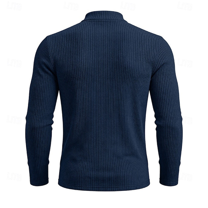 Callahan | Ribbed Mock-Neck Top