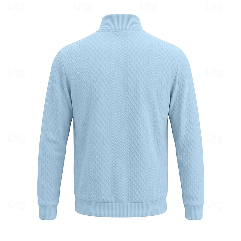 Nash | Textured Quarter-Zip Pullover