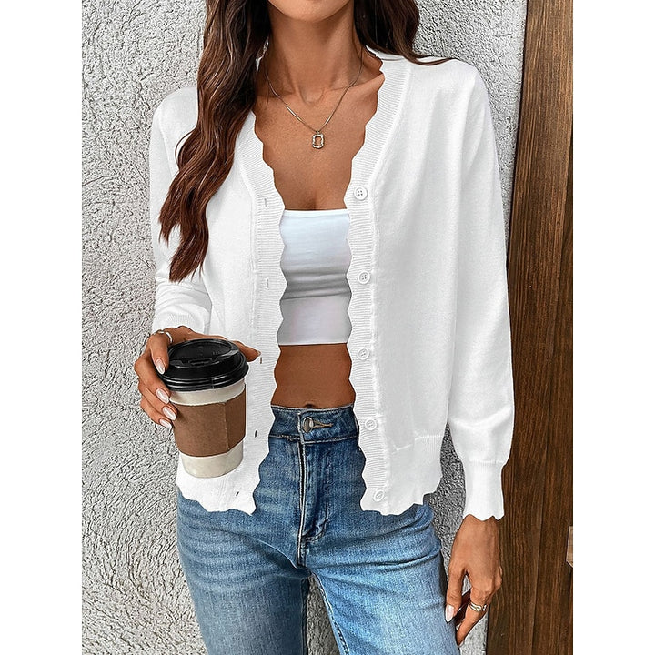 Camilla | Scalloped Button-Front Cardigan