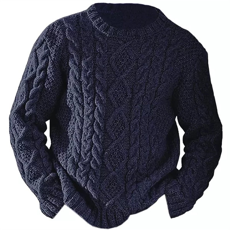 Ellis | Cable Knit Crew Neck Sweater