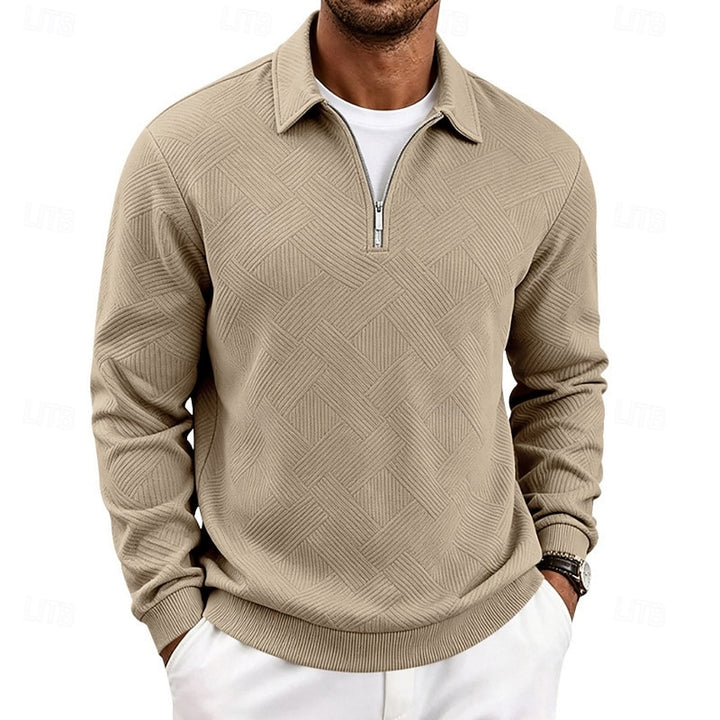 Reginald | Textured Quarter-Zip Pullover