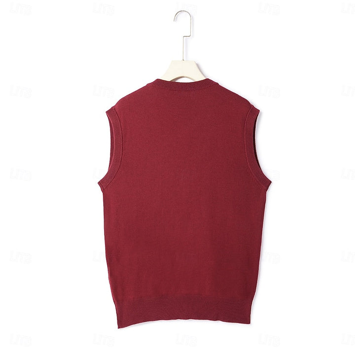 Leonard | Buttoned V-Neck Sweater Vest