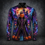 Thatcher | Halloween Gothic Print Long-Sleeve Shirt