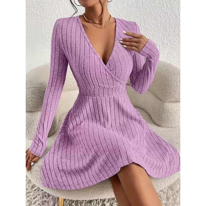 Yvonne | Wrap-Neck A-Line Dress