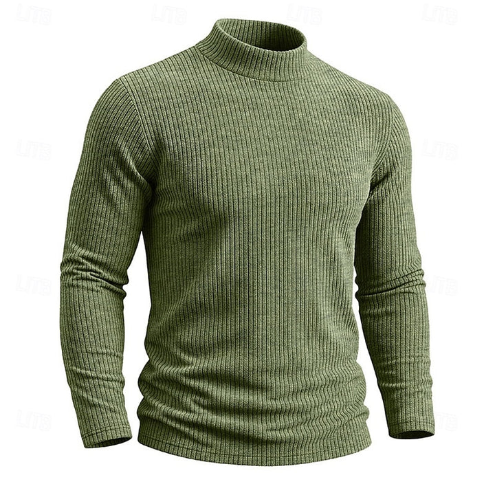Callahan | Ribbed Mock-Neck Top