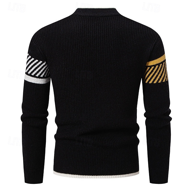 Cormac | Textured Colour-Block Sweater