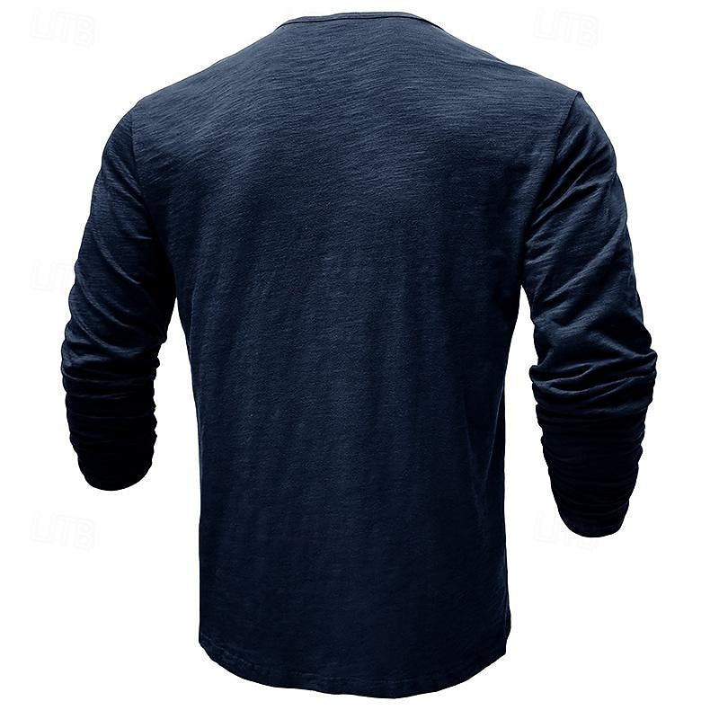 Ashton | Classic Long-Sleeve Henley Shirt