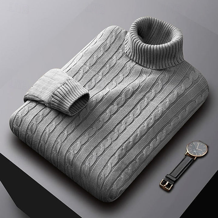 Rhys | Cable Knit Turtleneck Sweater