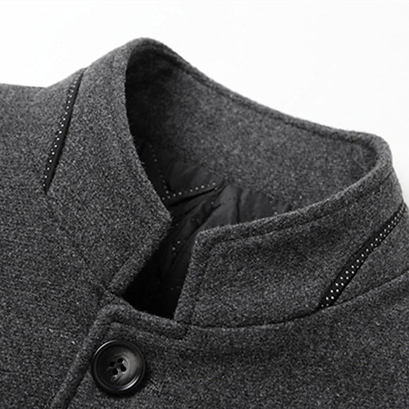 Gregory | Refined Stand-Collar Overcoat