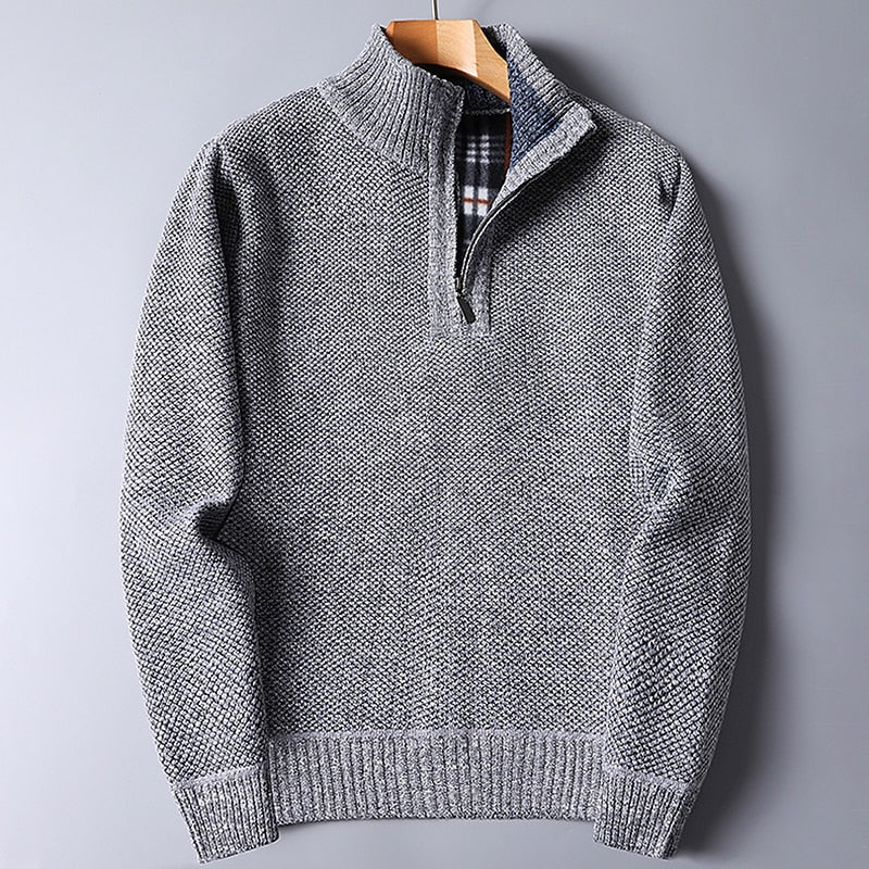 Nigel | Quarter-Zip Stand Collar Sweater