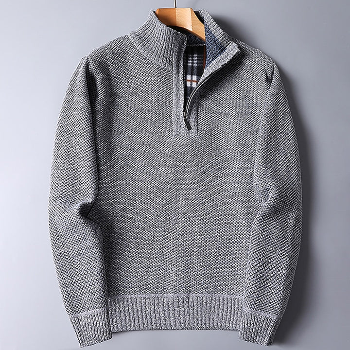 Nigel | Quarter-Zip Stand Collar Sweater
