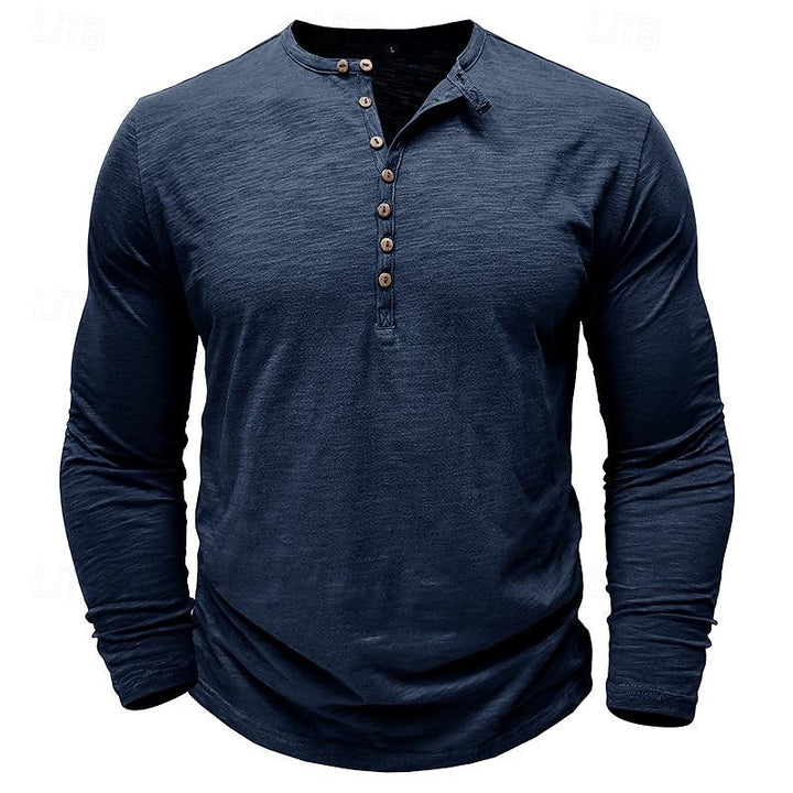 Ashton | Classic Long-Sleeve Henley Shirt