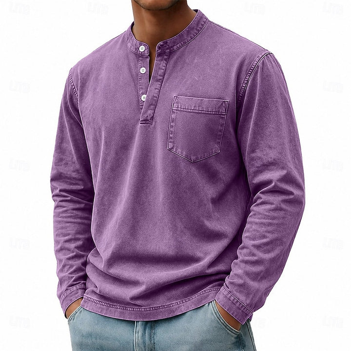 Blaine | Vintage Washed Henley Shirt