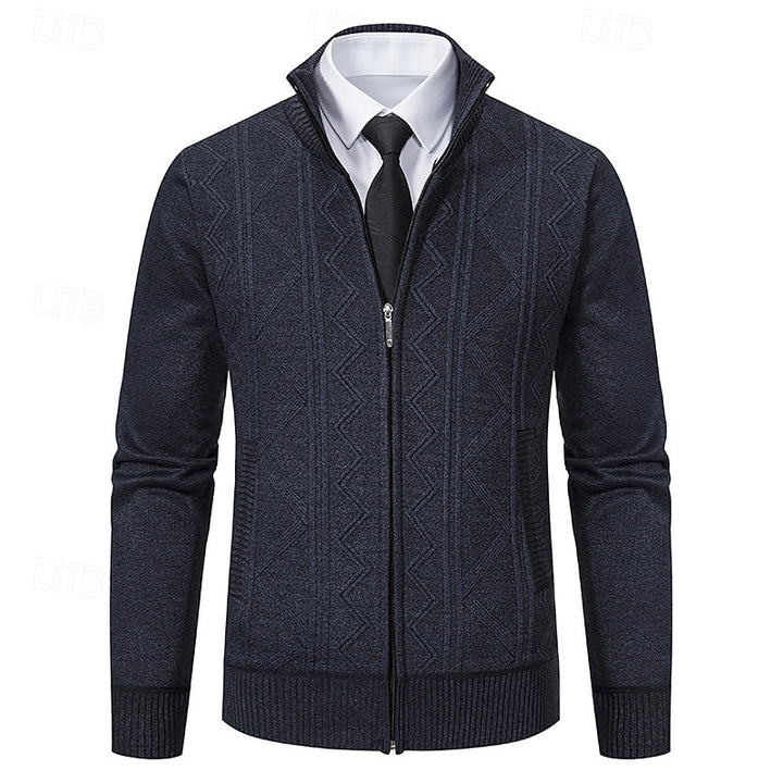Bernard | Textured Zip-Up Cardigan