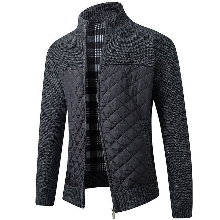 Nicholas | Zip-Up Stand Collar Cardigan