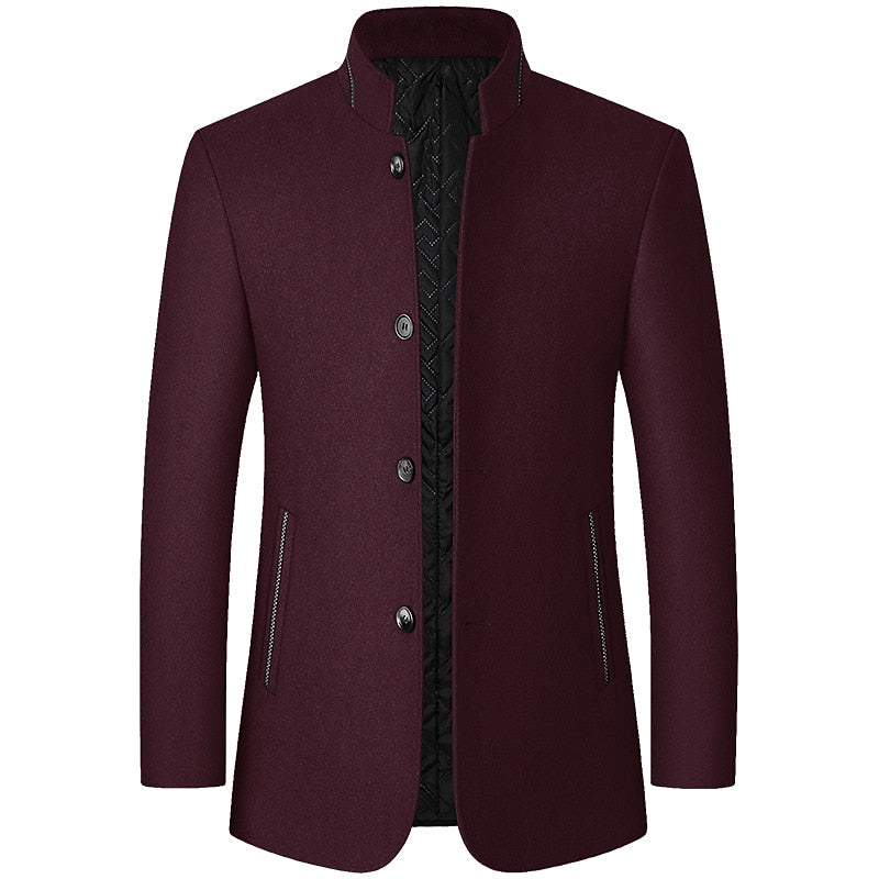 Gregory | Refined Stand-Collar Overcoat