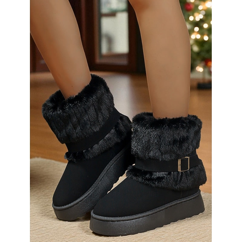 Cecily | Cozy Fur-Trimmed Snow Boots